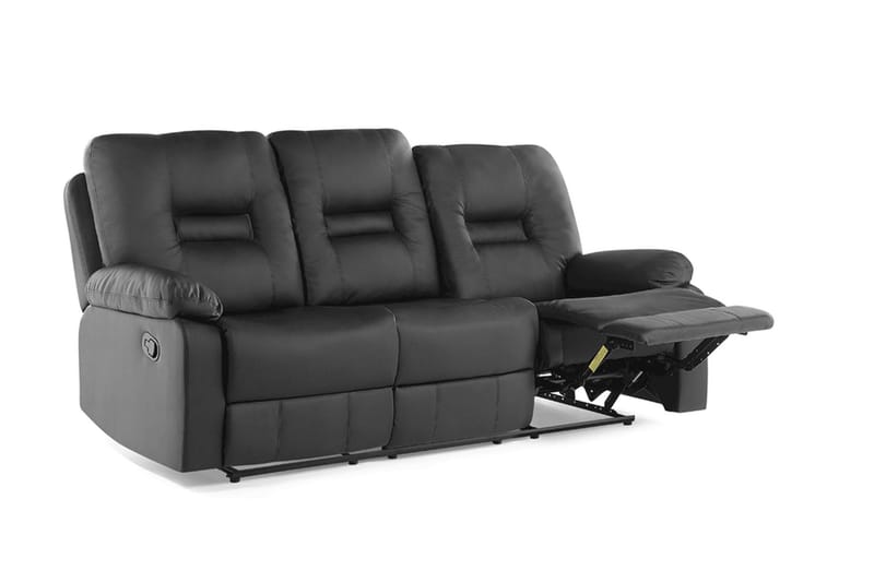 Rovik Soffa 3 Sits - Svart - Möbler - Vardagsrum - Soffor - Reclinersoffor & Biosoffor