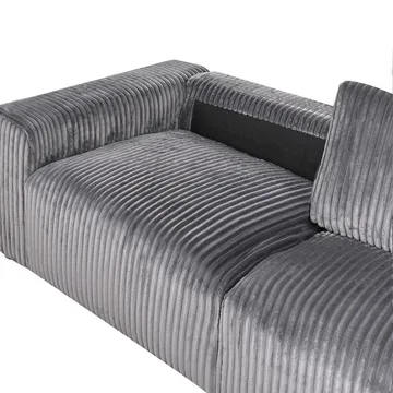 3-sits soffa Sandora - Grå, svart - Möbler - Vardagsrum - Soffor - 3-sits soffor