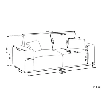 3-sits soffa Sandora - Grå, svart - Möbler - Vardagsrum - Soffor - 3-sits soffor