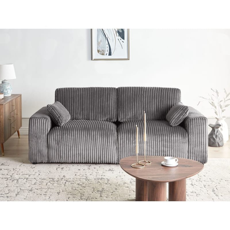 3-sits soffa Sandora - Grå, svart - Möbler - Vardagsrum - Soffor - 3-sits soffor