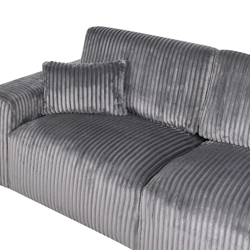 3-sits soffa Sandora - Grå, svart - Möbler - Vardagsrum - Soffor - 3-sits soffor