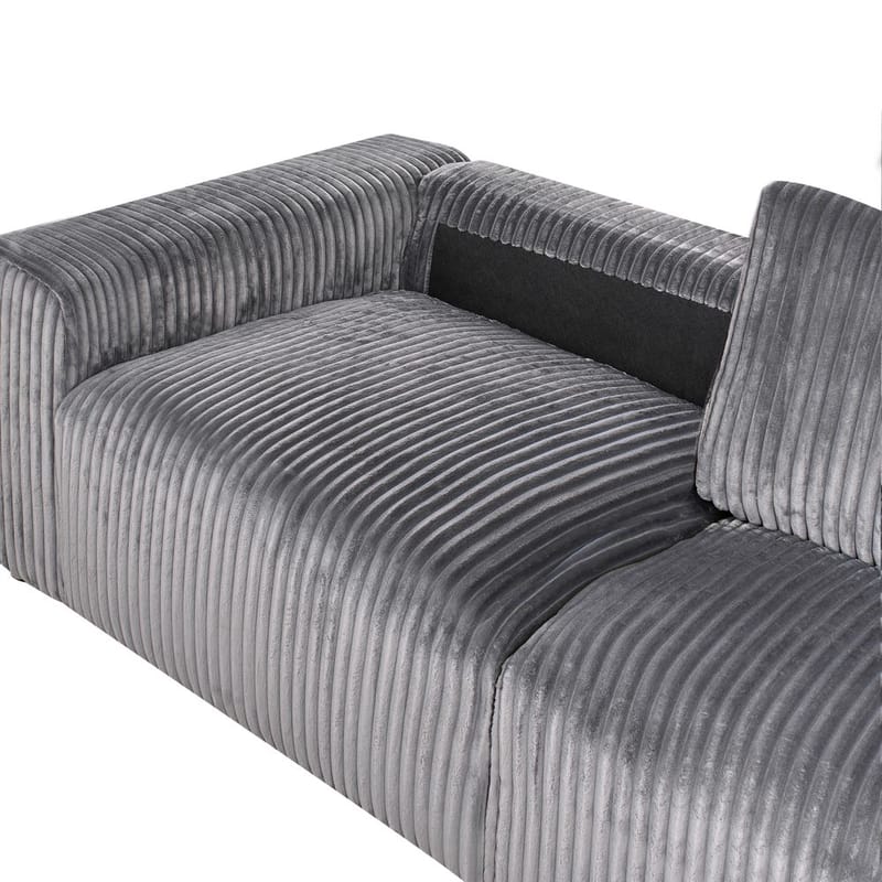 3-sits soffa Sandora - Grå, svart - Möbler - Vardagsrum - Soffor - 3-sits soffor