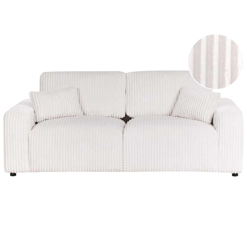 3-sits soffa Sandora, Vit, Svart