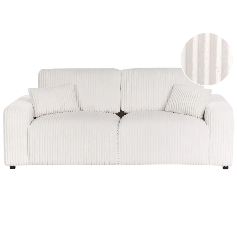 3-sits soffa Sandora, Vit, Svart