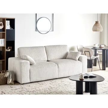 3-sits soffa Sandora - Vit, Svart - Möbler - Vardagsrum - Soffor - 3-sits soffor