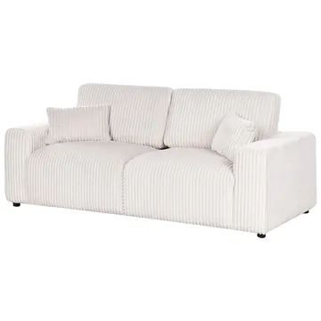 3-sits soffa Sandora - Vit, Svart - Möbler - Vardagsrum - Soffor - 3-sits soffor