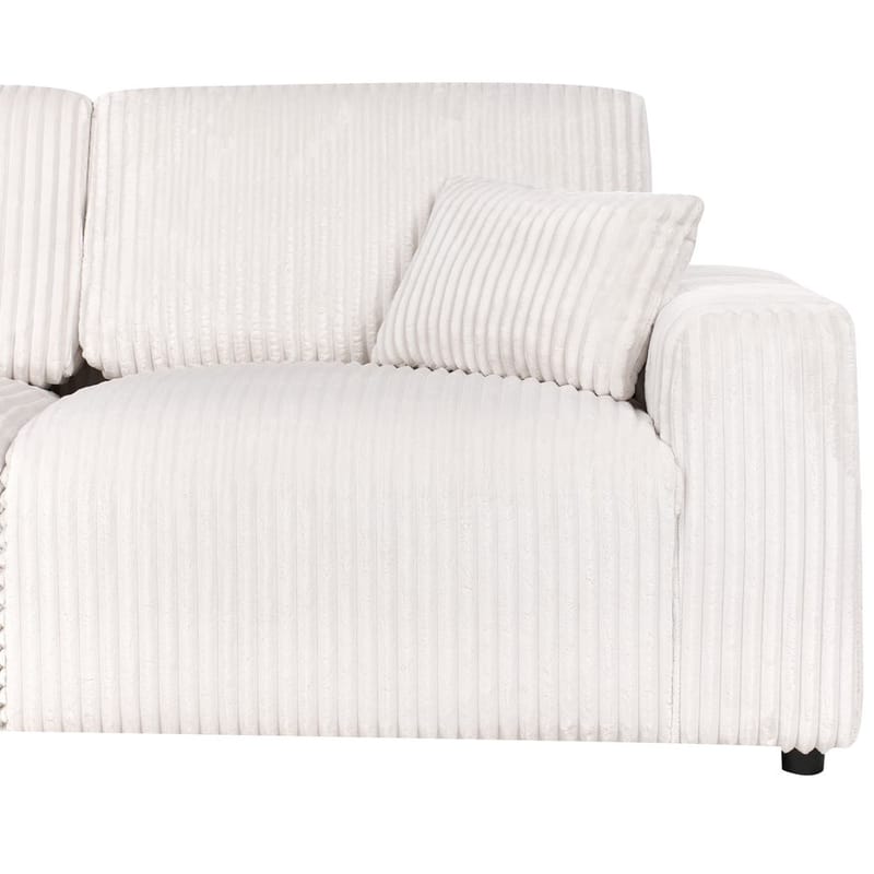 3-sits soffa Sandora - Vit, Svart - Möbler - Vardagsrum - Soffor - 3-sits soffor
