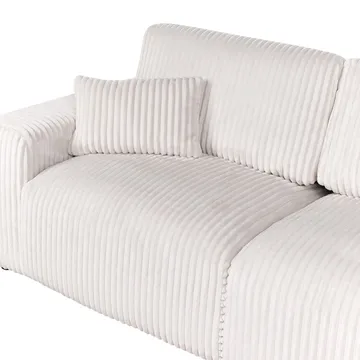 3-sits soffa Sandora - Vit, Svart - Möbler - Vardagsrum - Soffor - 3-sits soffor