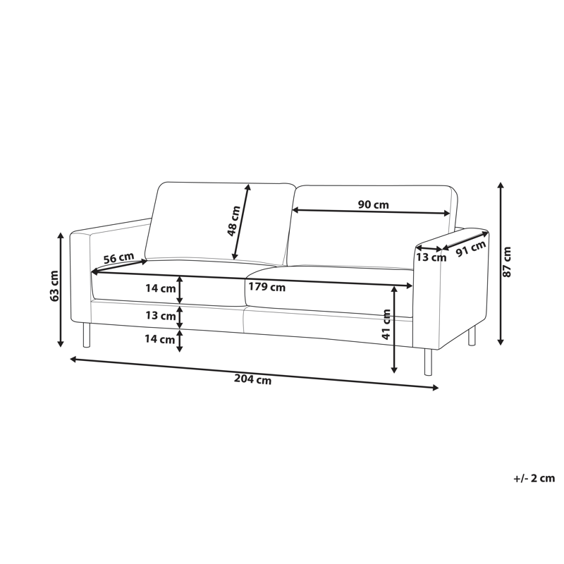 3-sits soffa Savalen - Guldbrun - Möbler - Vardagsrum - Soffor - 3-sits soffor