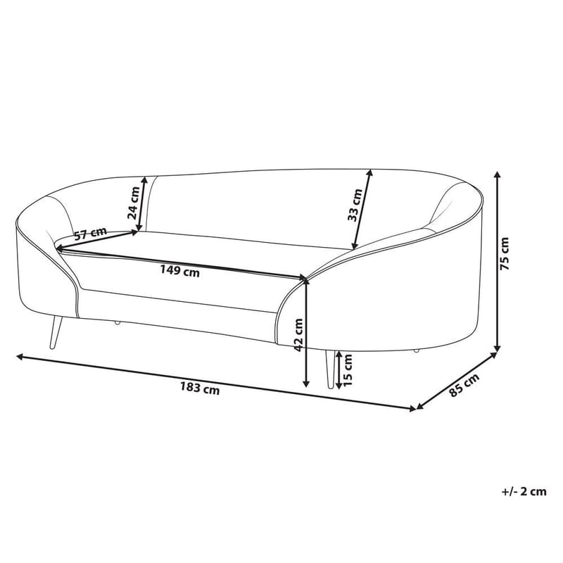 3-sits soffa Savar - Ljusbeige, guld - Möbler - Vardagsrum - Soffor - Sammetssoffor