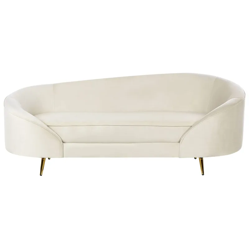 3-sits soffa Savar, Ljusbeige, guld