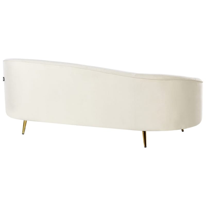 3-sits soffa Savar - Ljusbeige, guld - Möbler - Vardagsrum - Soffor - Sammetssoffor