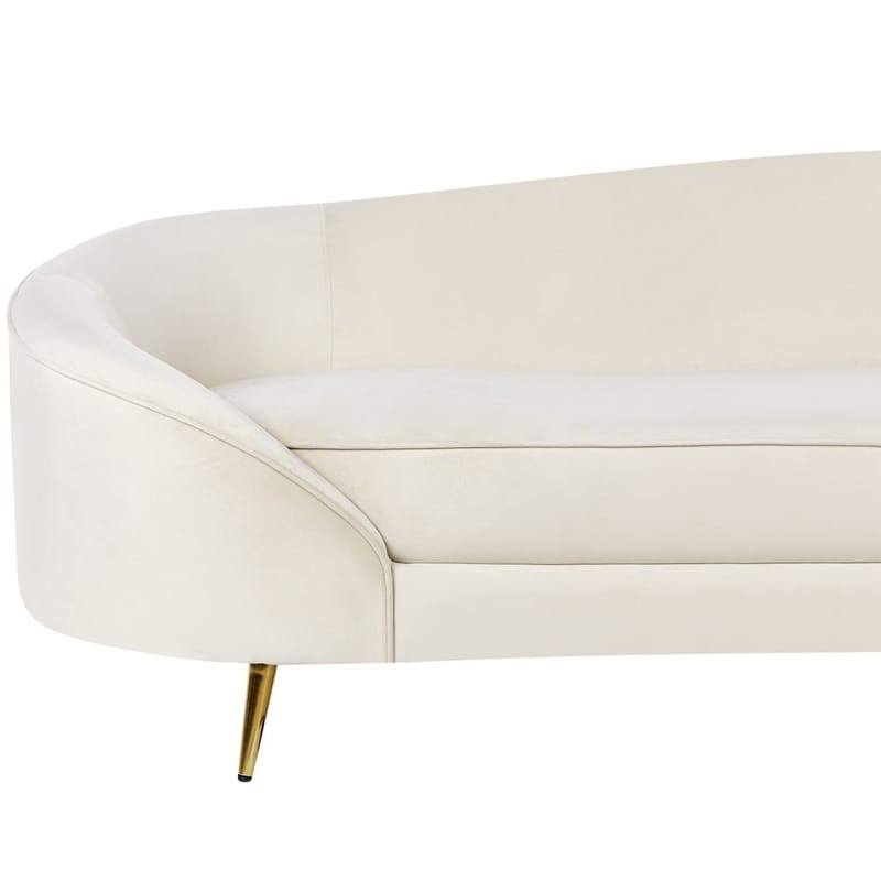 3-sits soffa Savar - Ljusbeige, guld - Möbler - Vardagsrum - Soffor - Sammetssoffor