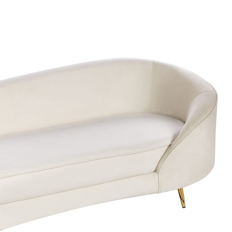 3-sits soffa Savar - Ljusbeige, guld - Möbler - Vardagsrum - Soffor - Sammetssoffor
