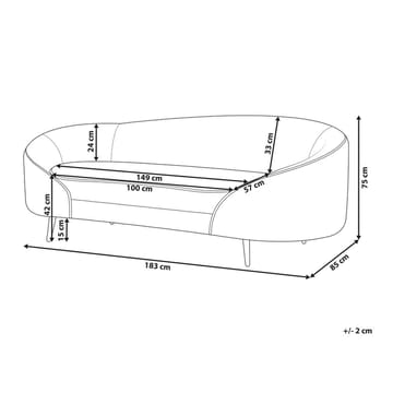 3-sits soffa Savar - Rosa, guld - Möbler - Vardagsrum - Soffor - Sammetssoffor