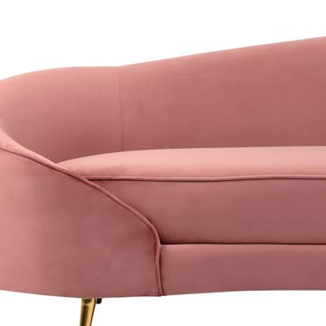 3-sits soffa Savar - Rosa, guld - Möbler - Vardagsrum - Soffor - Sammetssoffor
