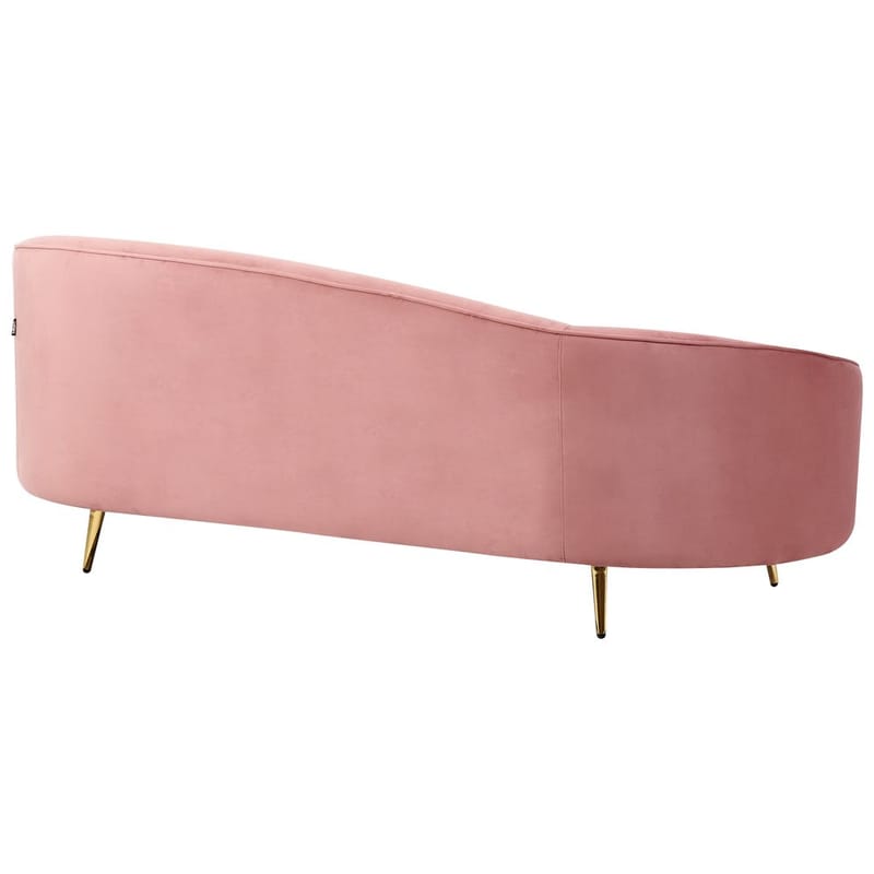 3-sits soffa Savar - Rosa, guld - Möbler - Vardagsrum - Soffor - Sammetssoffor