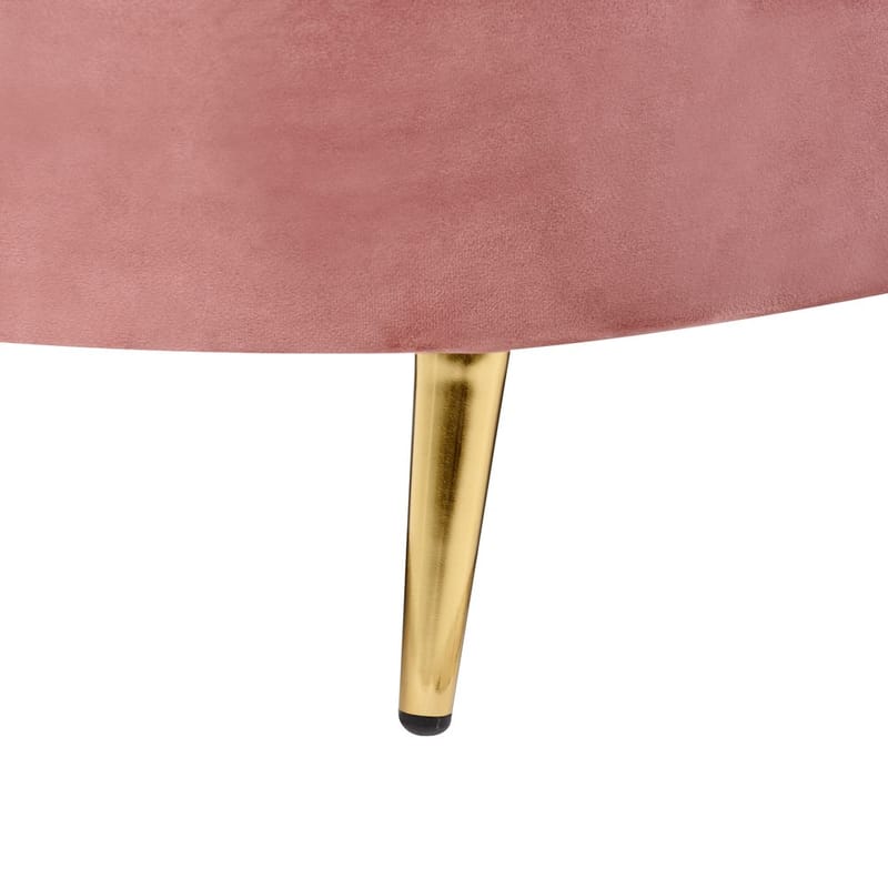 3-sits soffa Savar - Rosa, guld - Möbler - Vardagsrum - Soffor - Sammetssoffor