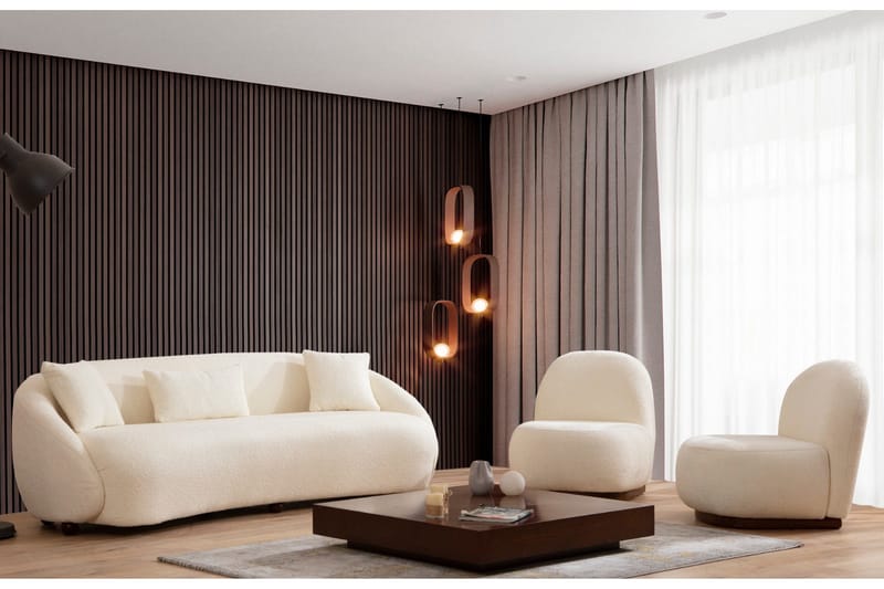 Scone Soffa 3-sits - Beige|Bouclé - Möbler - Vardagsrum - Soffor - 3-sits soffor