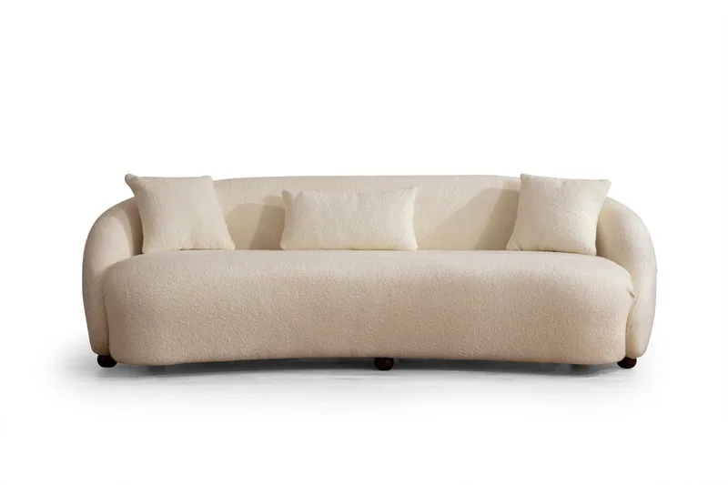 Scone Soffa 3-sits, Beige|Bouclé