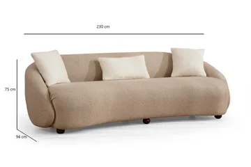 Scone Soffa 3-sits - Brun|Bouclé - Möbler - Vardagsrum - Soffor - 3-sits soffor