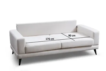 Selder 3-sits Soffa - Beige/Svart - Möbler - Vardagsrum - Bäddsoffor - 3-sits bäddsoffa