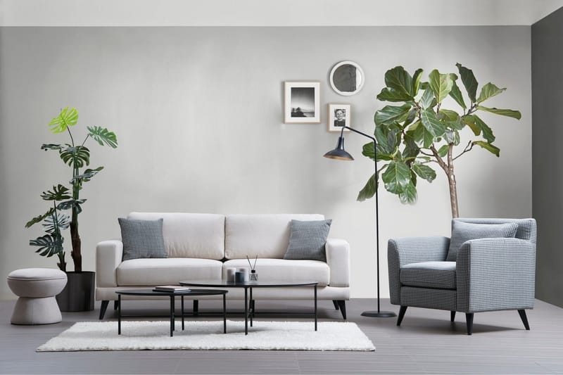 Selder 3-sits Soffa - Beige/Svart - Möbler - Vardagsrum - Soffor - 3-sits soffor