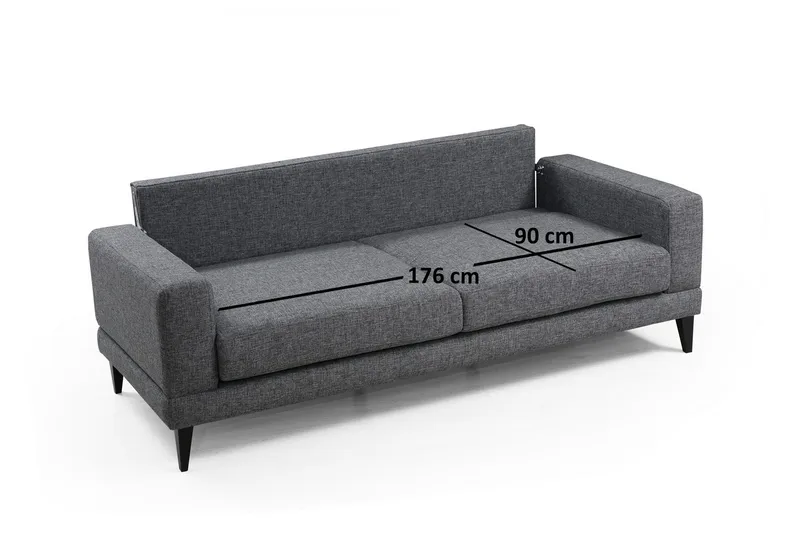 Selder 3-Sits Soffa - Grå - Möbler - Vardagsrum - Soffor - 3-sits soffor