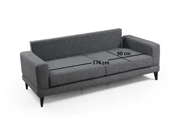 Selder 3-Sits Soffa - Grå - Möbler - Vardagsrum - Bäddsoffor - 3-sits bäddsoffa