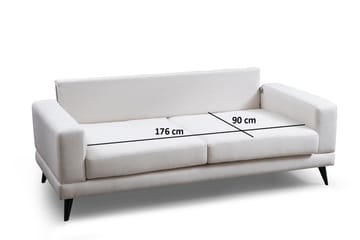 Selder Bäddbar Djup Bäddsoffa i Tyg - Beige - Möbler - Vardagsrum - Bäddsoffor - 3-sits bäddsoffa