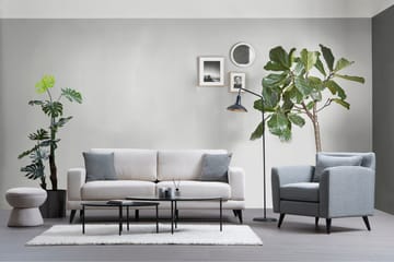 Selder Bäddbar Djup Bäddsoffa i Tyg - Beige - Möbler - Vardagsrum - Bäddsoffor - 3-sits bäddsoffa