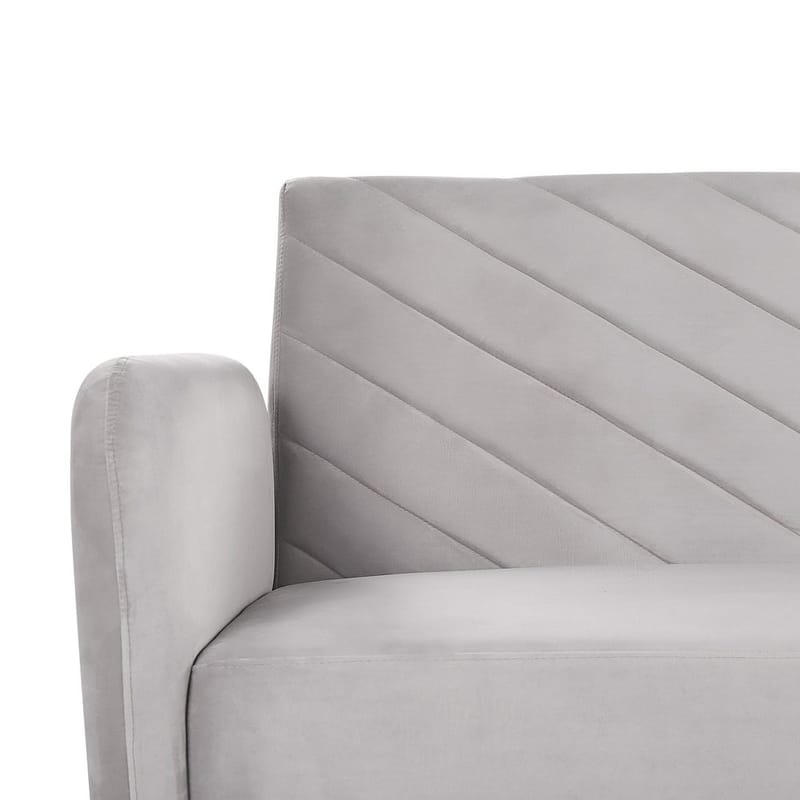 3-sits soffa Senja - Grå, mörkt trä - Möbler - Vardagsrum - Soffor - Sammetssoffor