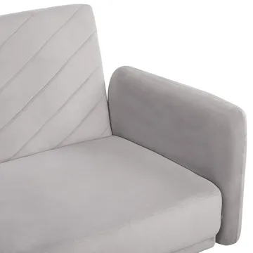 3-sits soffa Senja - Grå, mörkt trä - Möbler - Vardagsrum - Bäddsoffor - 3-sits bäddsoffa