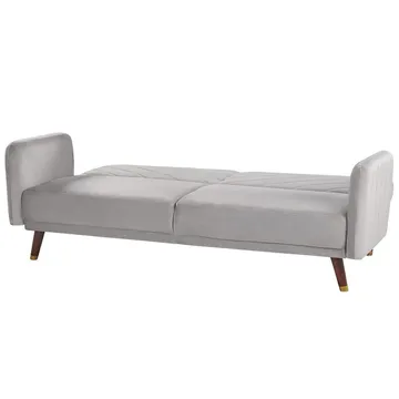 3-sits soffa Senja - Grå, mörkt trä - Möbler - Vardagsrum - Bäddsoffor - 3-sits bäddsoffa