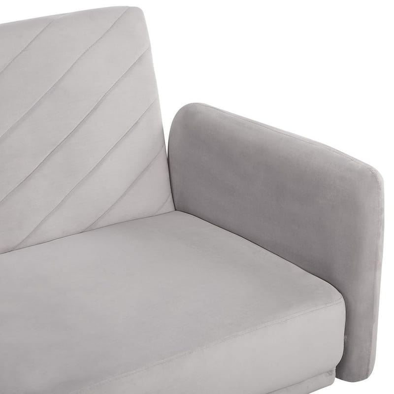 3-sits soffa Senja - Grå, mörkt trä - Möbler - Vardagsrum - Soffor - Sammetssoffor