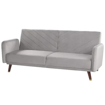 3-sits soffa Senja - Grå, mörkt trä - Möbler - Vardagsrum - Bäddsoffor - 3-sits bäddsoffa