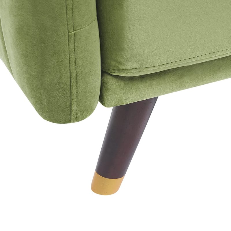 3-sits soffa Senja - Grönt, mörkt trä - Möbler - Vardagsrum - Soffor - Sammetssoffor