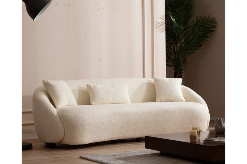 SIRNAK Soffa 3-sits Beige Bouclé - Möbler - Vardagsrum - Soffor - 3-sits soffor