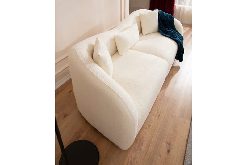 SIRNAK Soffa 3-sits Beige Bouclé - Möbler - Vardagsrum - Soffor - 3-sits soffor