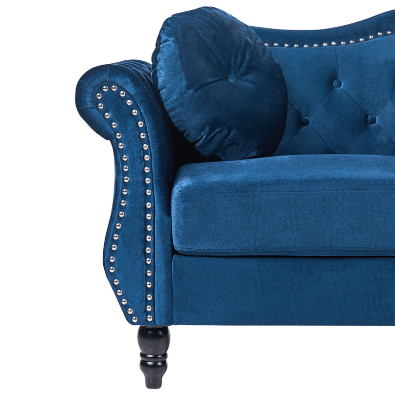 3-sits soffa Skien - Marinblå - Möbler - Vardagsrum - Soffor - Sammetssoffor