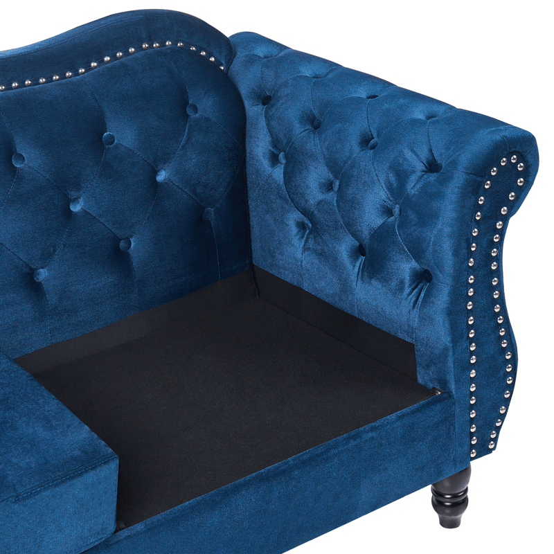 3-sits soffa Skien - Marinblå - Möbler - Vardagsrum - Soffor - Sammetssoffor