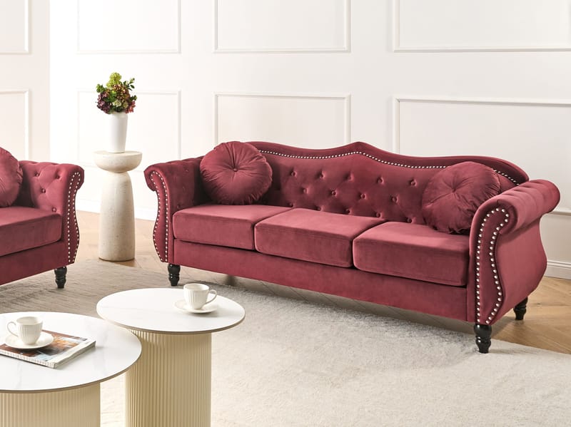 3-sits soffa Skien - Mörkröd - Möbler - Vardagsrum - Soffor - Sammetssoffor