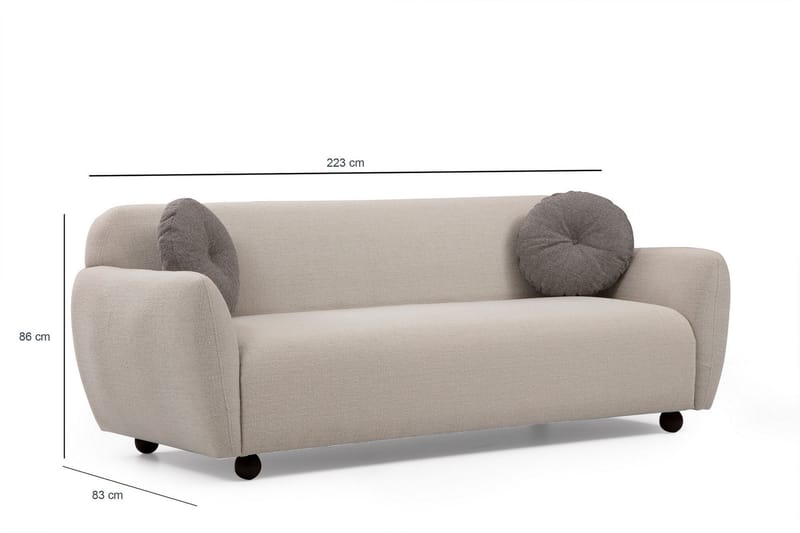 Snowdon Soffa 3-sits Cream - Möbler - Vardagsrum - Soffor - 3-sits soffor