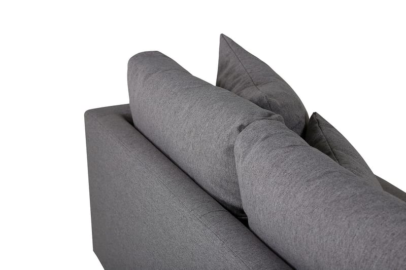 Sofia 3-sits Låg Soffa med Lösa Kuddar i Tyg - Grå - Möbler - Vardagsrum - Soffor - 3-sits soffor