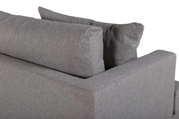Sofia 3-sits Låg Soffa med Lösa Kuddar i Tyg - Grå - Möbler - Vardagsrum - Soffor - 3-sits soffor