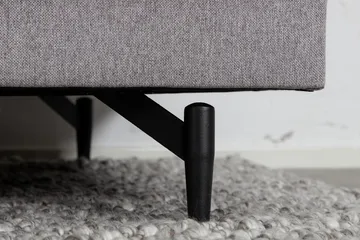 Sofia 3-sits Låg Soffa med Lösa Kuddar i Tyg - Grå - Möbler - Vardagsrum - Soffor - 3-sits soffor