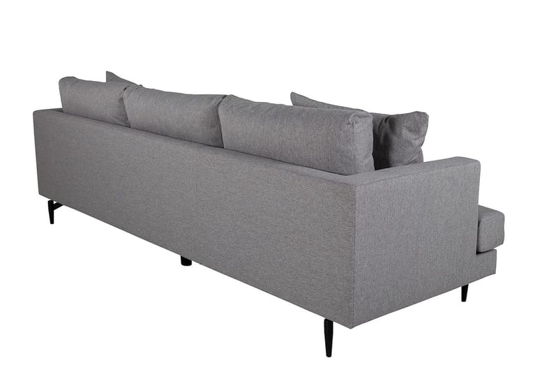 Sofia 3-sits Låg Soffa med Lösa Kuddar i Tyg - Grå - Möbler - Vardagsrum - Soffor - 3-sits soffor