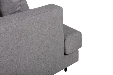 Sofia 3-sits Låg Soffa med Lösa Kuddar i Tyg - Grå - Möbler - Vardagsrum - Soffor - 3-sits soffor