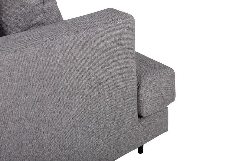 Sofia 3-sits Låg Soffa med Lösa Kuddar i Tyg - Grå - Möbler - Vardagsrum - Soffor - 3-sits soffor