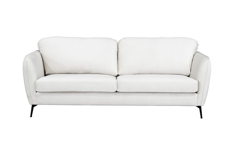 Sundheim 3-sits Soffa, Vit, metallben